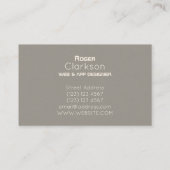 Weißes Grau der modernen Art des Initialenlogos Visitenkarte (Rückseite)