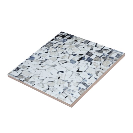 Weißes, graues, gestumpftes Muster Fliese (Seite)