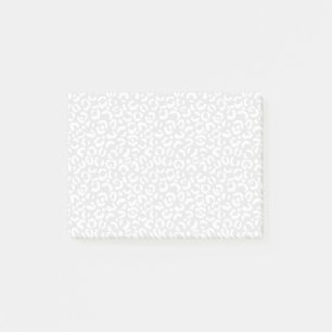 Weißes Graues Leopard Post-it Klebezettel