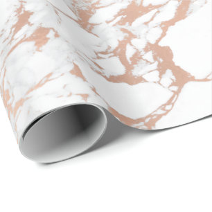 Weißes GrayPink Rosen-Gold erröten Geschenkpapier