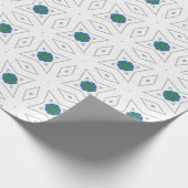 Weißes grün gestrichenes Muster Geschenkpapier (Ecke)