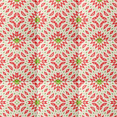 Weißes grün Symmetrisches geometrisches Muster Fliese