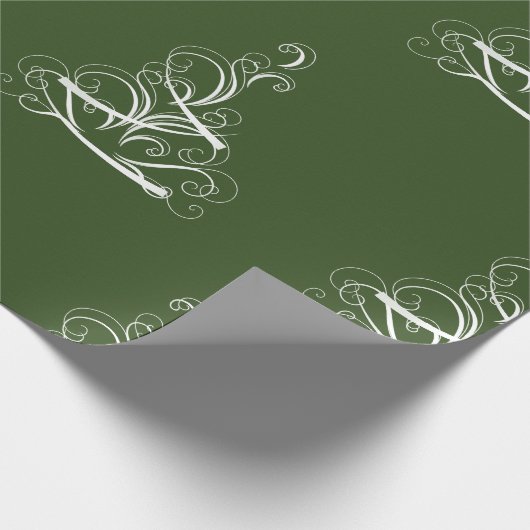 Weißes grünes Hintergrundpapier Geschenkpapier (Ecke)