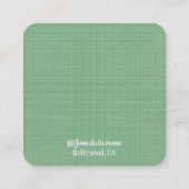 Weißes, grünes Schmuckstück Telefonnummerkarte (Rückseite)