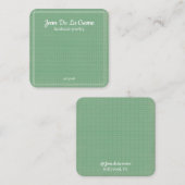 Weißes, grünes Schmuckstück Telefonnummerkarte (Vorne/Hinten)