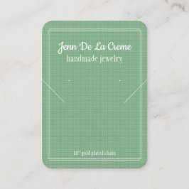 Weißes, grünes Schmuckstück Telefonnummerkarte