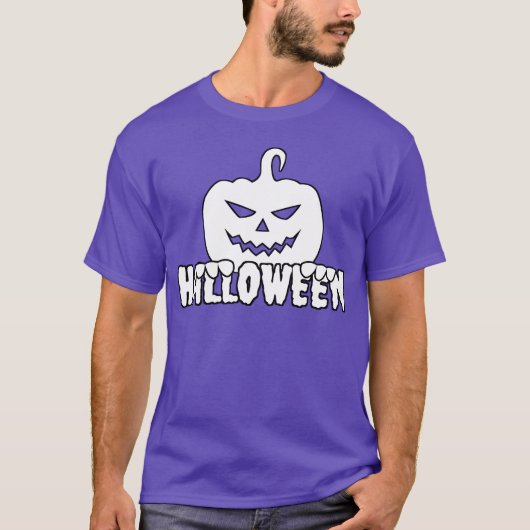 Weißes Halloween-Retro T-Shirt (Vorderseite)