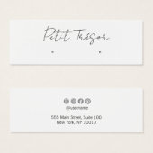 Weißes handgeschriebenes Script-Stuhlvorlagendispl (Vorne & Hinten)