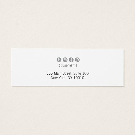 Weißes handgeschriebenes Script-Stuhlvorlagendispl (Rückseite)