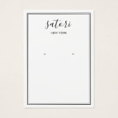 Weißes handgeschriebenes Signaturgrenzenschild (Vorderseite)