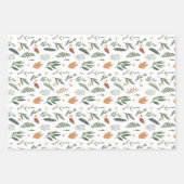 Weißes handGezeichnet Botanisches Geschenkpapier Set (Vorderseite 2)