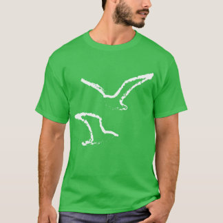 Weißes Handgezogenes Doodle Flying Seagull Birds F T-Shirt