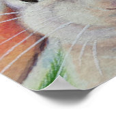 Weißes Hasen im Frühlingsbonnet Art 11x14 Poster (Ecke)