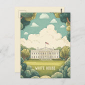Weißes Haus Postkarte (Vorne/Hinten)