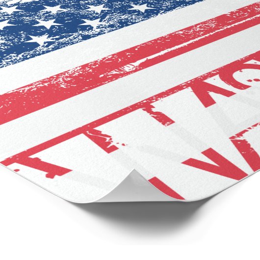 Weißes Haus - Washington D.C. - Flagge der Staaten Poster (Ecke)