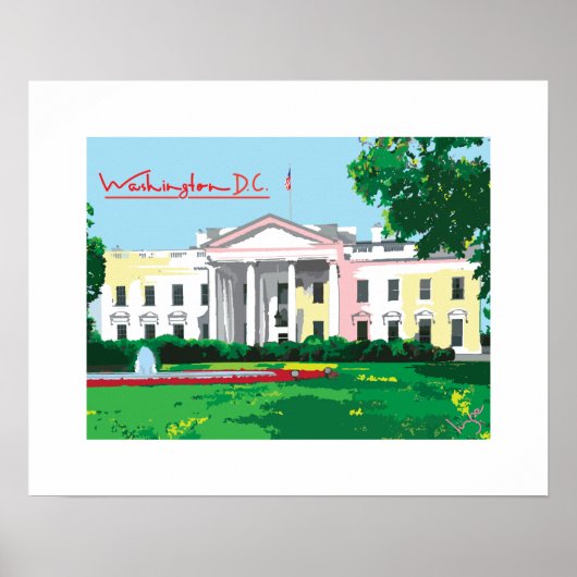 Weißes Haus - Washington DC Cooles digitales Poste Poster (Vorne)