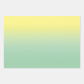 Weißes, hellgelbes Rosa und Minzgrün Ombre Mix Geschenkpapier Set (Vorderseite 2)