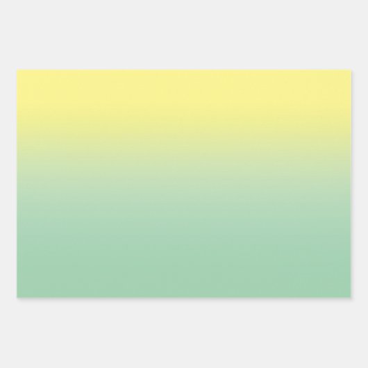 Weißes, hellgelbes Rosa und Minzgrün Ombre Mix Geschenkpapier Set (Vorderseite 2)
