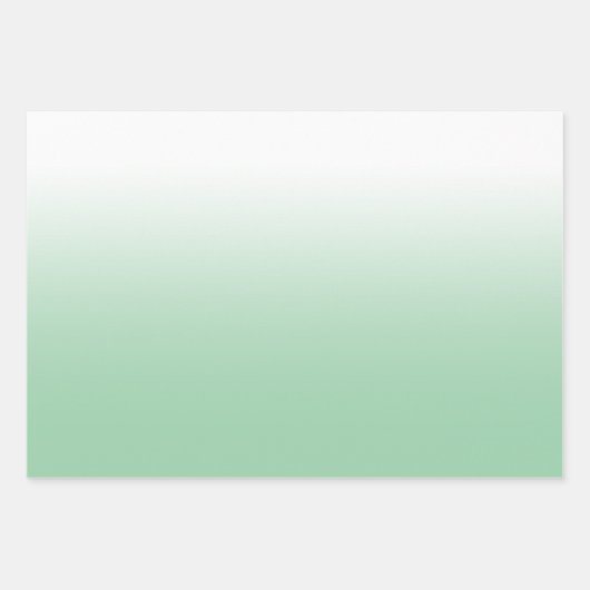 Weißes, hellgelbes Rosa und Minzgrün Ombre Mix Geschenkpapier Set (Vorderseite)