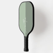 Weißes hellgrünes, gespaltenes Monogramm Pickleball Schläger (Links)