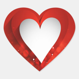 Weißes Herz am Valentinstag - Anpassen Herz-Aufkleber