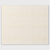 Weißes Herz auf Cremmilch Geschenkpapier (Flach)