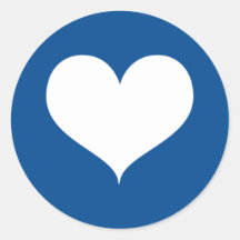 Weißes Herz auf Kobalt-blauem Hintergrund