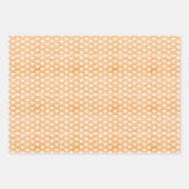 Weißes Herz auf leichter Orangenwein Geschenkpapier Set (Vorderseite 3)