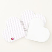 Weißes Herz geformt Notizbuch (Innenseite)