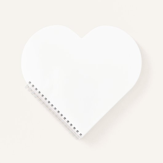 Weißes Herz geformt Notizbuch (Vorderseite)