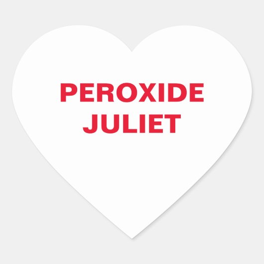 Weißes Herz Herz-Aufkleber (Vorderseite)