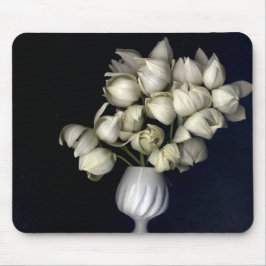 "Weißes Herz in Schwarz" Mousepad