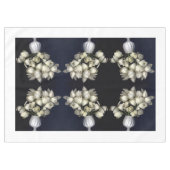 Weißes Herz in schwarz Tischdecke (Vorderseite (Horizontal))