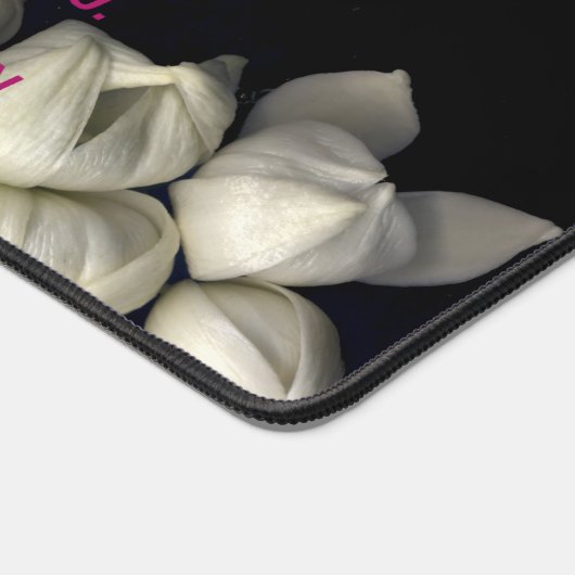 "Weißes Herz in schwarz vom Mond" & "Reise" Schreibtischunterlage (Ecke)