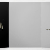 "Weißes Herz in schwarz vom Mond" & SchweigeZweife Dreifach Gefaltete Urlaubskarte (Innenseite Mitte)