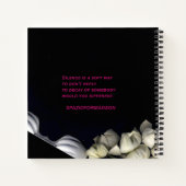 "Weißes Herz in schwarz vom Mond" & Stille Notizblock (Rückseite)