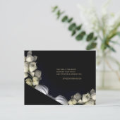 "Weißes Herz in schwarz vom Mond" & Zeit Postkarte (Stehend Vorderseite)