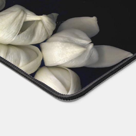 "Weißes Herz in schwarz vom Mond" & Zeit Schreibtischunterlage (Ecke)