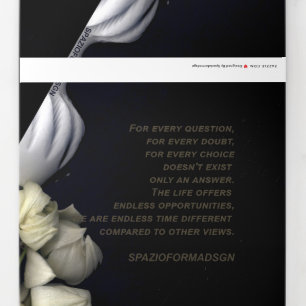 "Weißes Herz in schwarz vom Mond" & "Zweite Zeit" Dreifach Gefaltete Urlaubskarte