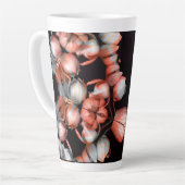 "Weißes Herz in Schwarz von der Sonne" Milchtasse (Linke Ecke)