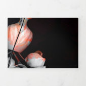 "Weißes Herz in schwarz von Sonne" & Stille Dreifach Gefaltete Urlaubskarte (Cover)