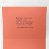 "Weißes Herz in schwarz von Sonne" & Stille Dreifach Gefaltete Urlaubskarte (Innen Erste Seite)