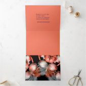 "Weißes Herz in schwarz von Sonne" & Stille Dreifach Gefaltete Urlaubskarte (Innenseite)