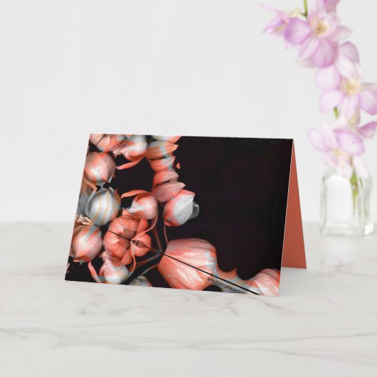 "Weißes Herz in schwarz von Sonne" & Stille Karte (Orchidee)