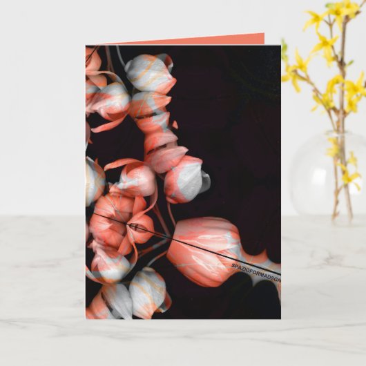 "Weißes Herz in schwarz von Sonne" & Zweifel Karte (Gelbe Blume)