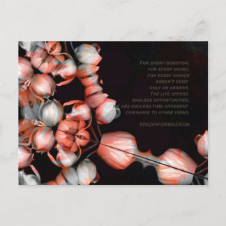 "Weißes Herz in schwarz von Sonne" & Zweifel Postkarte