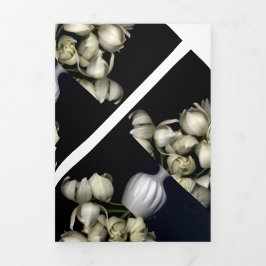 "Weißes Herz in schwarz" & Zeitreise Dreifach Gefaltete Urlaubskarte