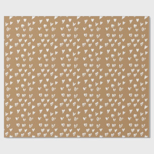 Weißes Herz-Packpapier Geschenkpapier