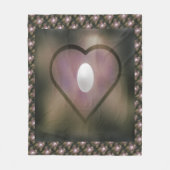 Weißes Herz-Quilt-Stil launische braune Winterfarb Fleecedecke (Vorderseite)