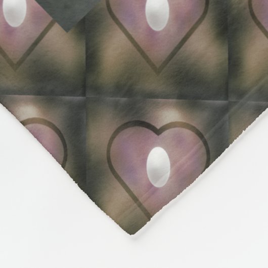 Weißes Herz-Quilt-Stil launische braune Winterfarb Fleecedecke (Ecke)